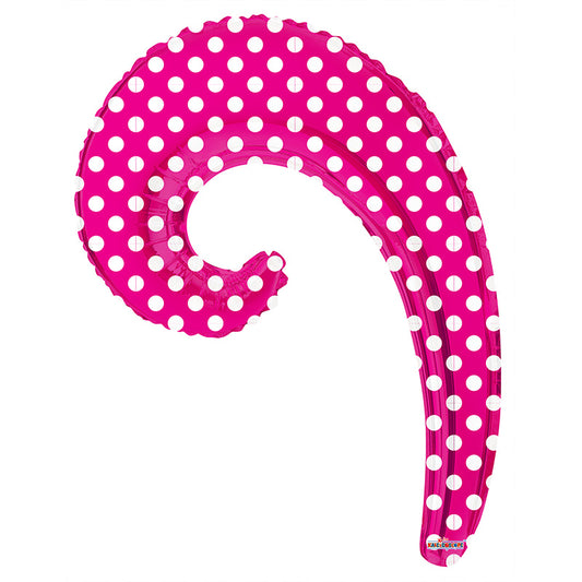 SC Kurly Wave Hot Pink Dots