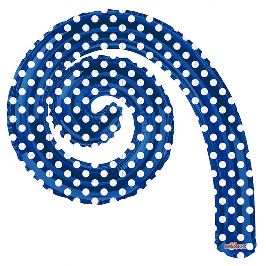 SC Kurly Spiral Royal Blue Dots