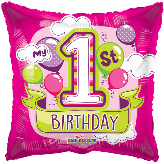 Globos de cumpleaños para niña de 1er año de PR