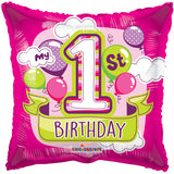 Globos de cumpleaños para niña de 1er año de PR