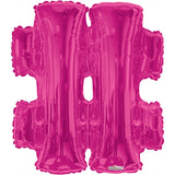 Símbolo de hashtag SC, forma rosa fuerte