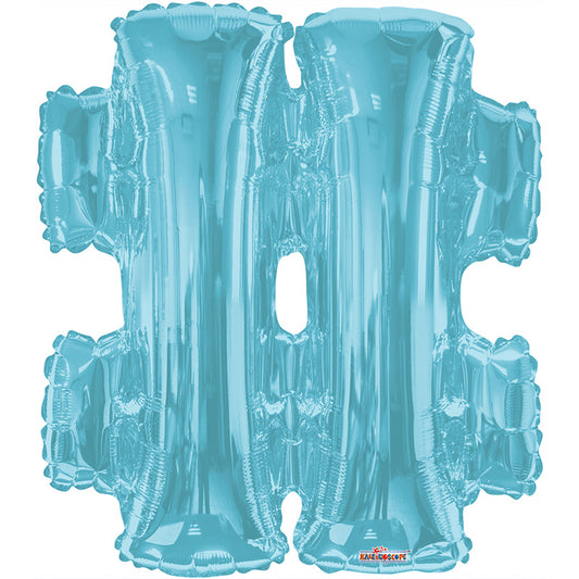 SC Hashtag Symbol Light Blue Shape