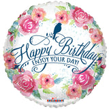 Flores de acuarela de cumpleaños de PR