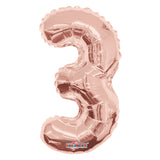 SC Number 3 Rose Gold Shape