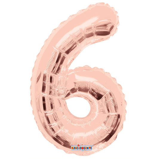 SC Number 6 Rose Gold Shape