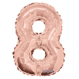 SC Number 8 Rose Gold Shape