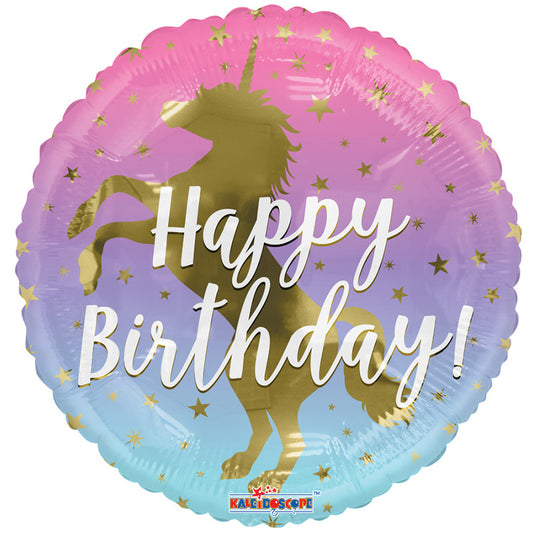 Silueta de unicornio de cumpleaños de PR