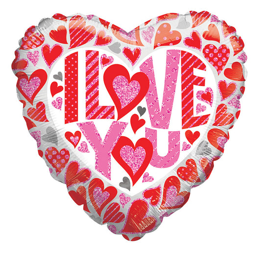 Corazones brillantes holográficos PR Ily