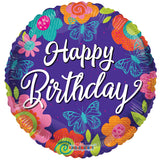 Mariposas y flores de cumpleaños de PR