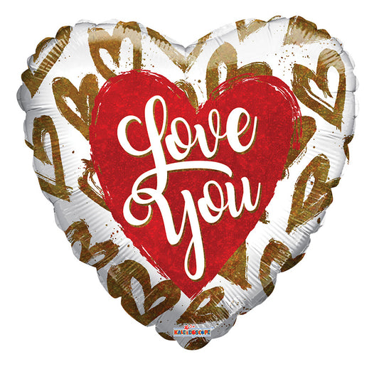 Corazones dorados holográficos PR Ily