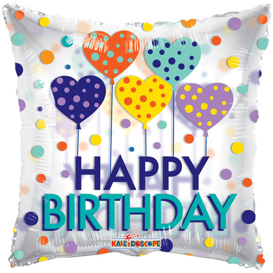 Vista clara de los corazones de globos PR Hb