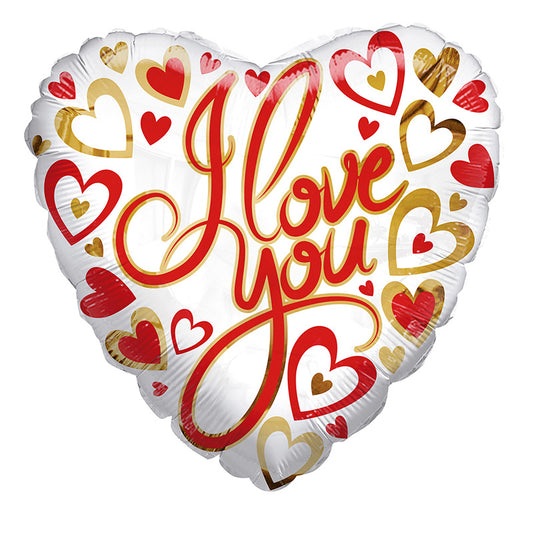 Corazones de oro rojo PR Ily