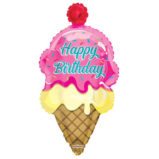 Forma de helado de cumpleaños de PR