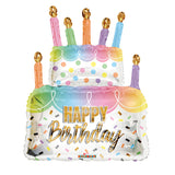 Forma de pastel y velas de cumpleaños PR