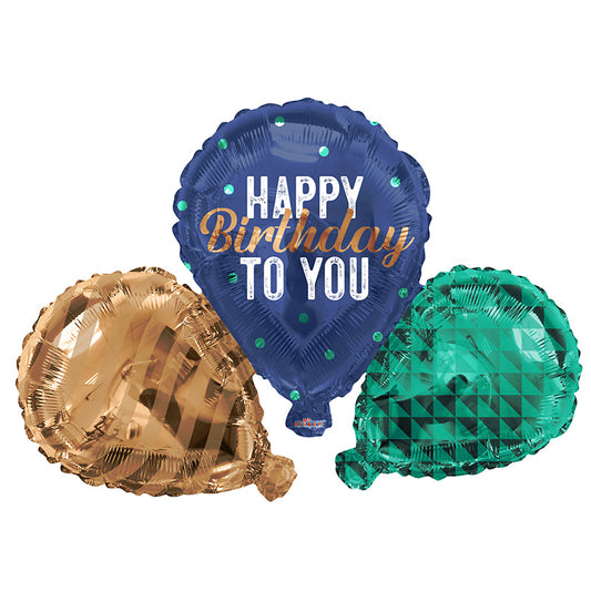 Globos de felicitación de cumpleaños con forma