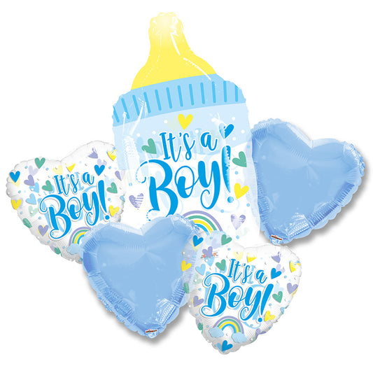 BB Baby Boy Bottle Bouquet - Assortment (5 pcs)