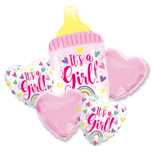 BB Baby Girl Bottle Bouquet - Assortment (5 pcs)