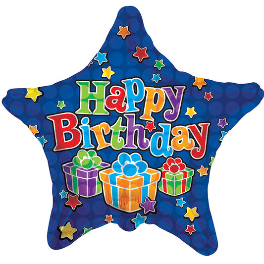 SV Feliz Cumpleaños Lunares Grandes Azul Real