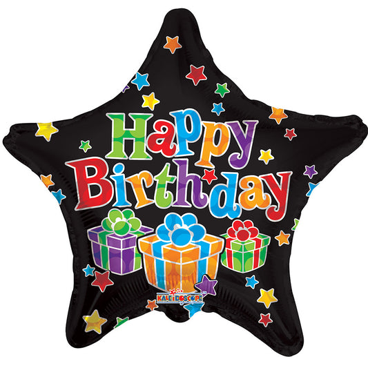 SV Feliz Cumpleaños Lunares Grandes Negro