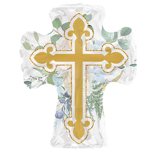 Cruz PR con flores forma jumbo