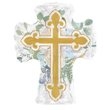 Cruz PR con flores forma jumbo