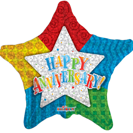 Estrella estampada del aniversario de relaciones públicas