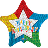 Estrella estampada del aniversario de relaciones públicas