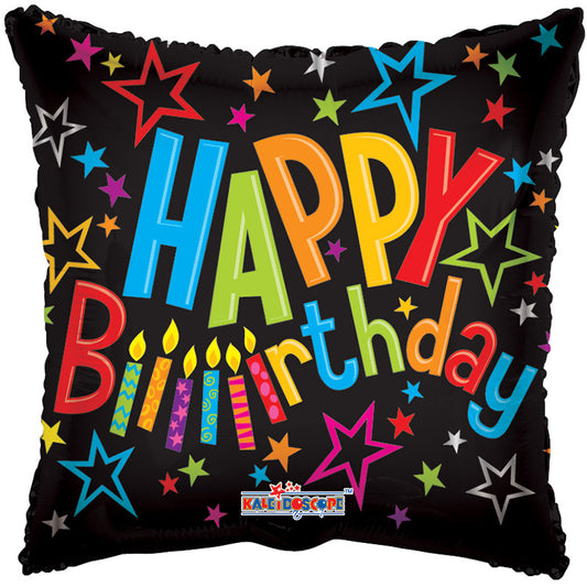 PR Feliz cumpleaños en negro