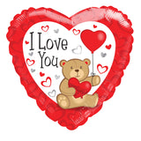 PR I love you bear with balloon