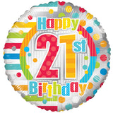 BV Feliz 21 cumpleaños Dots &amp; Lines