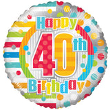 BV Feliz 40 cumpleaños Dots &amp; Lines