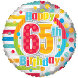 BV Feliz 65º cumpleaños Dots &amp; Lines