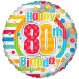 BV Feliz 80 cumpleaños Dots &amp; Lines