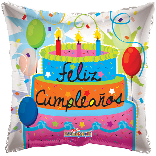 PR ESP Feliz Cumpleaños Pastel Transparente