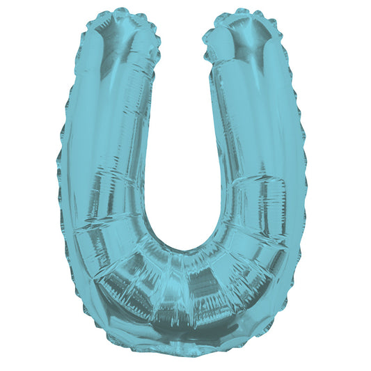 Letra U azul claro de SC