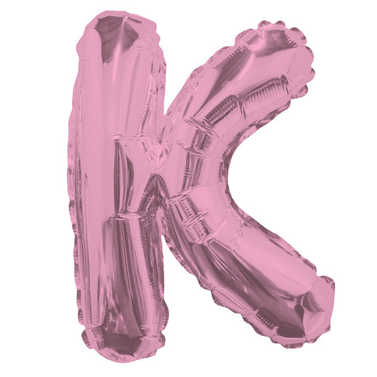 Letra K rosa claro
