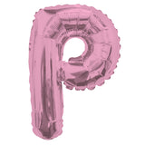 Letra P rosa claro