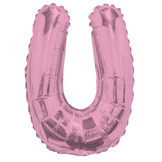 Letra U de SC rosa claro