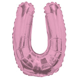 Letra U de SC rosa claro
