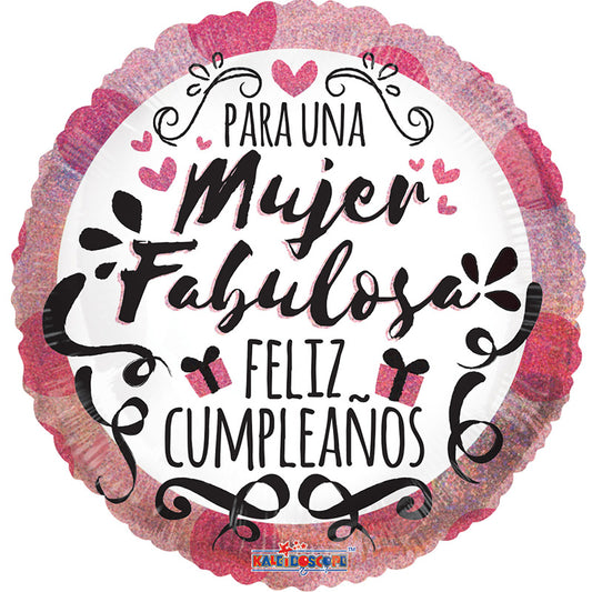 PR ESP Para Una Mujer Hermosa Cumple Holographic