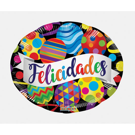 PR ESP Felicidades Banner Y Globos Shape Gb