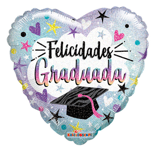 PR ESP Felicidades Graduada Gradient Holographic