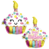 PR ESP Cupcake Con Vela Forma Kawai