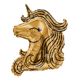 Forma de unicornio dorado PR