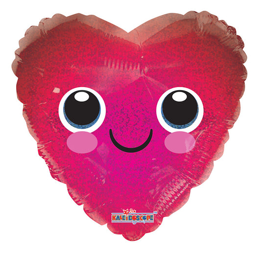 PR Corazon Con Carita Holographic