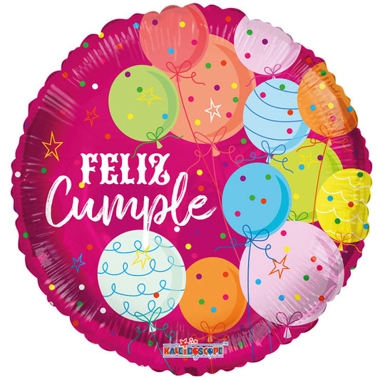 PR ESP Feliz Cumple Redondo Rosa