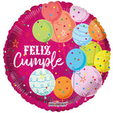 PR ESP Feliz Cumple Redondo Rosa