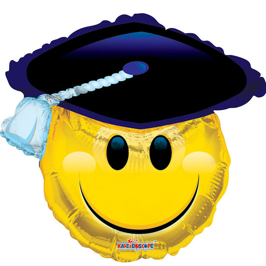 Forma de graduación con cara feliz de relaciones públicas