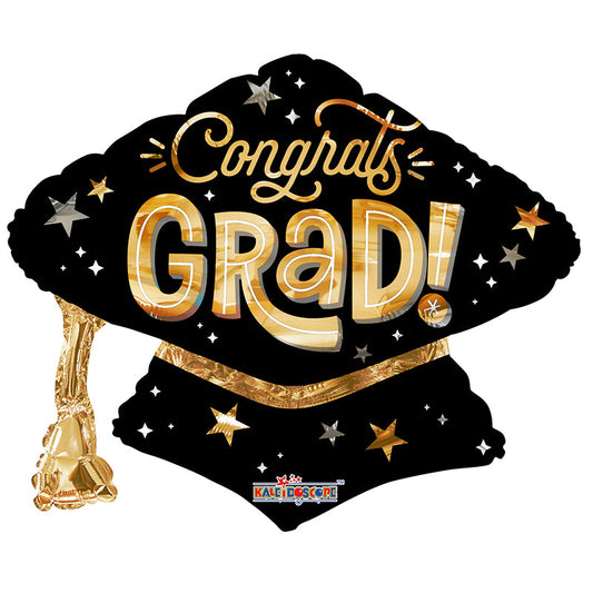 Grad Cap With Gold