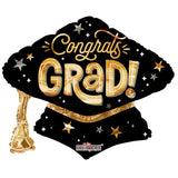 Grad Cap With Gold